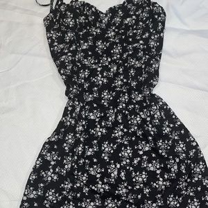 black and white dress